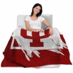 indiana hoosiers splatter effect red blanket latest model