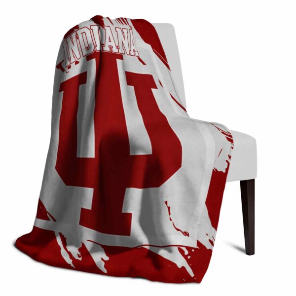 indiana hoosiers splatter effect red blanket top rated