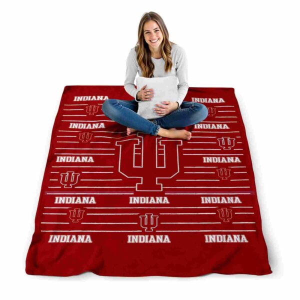 indiana hoosiers striped pattern red blanket high quality