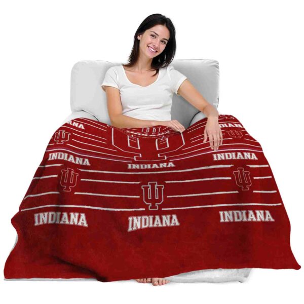 indiana hoosiers striped pattern red blanket latest model