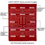 indiana hoosiers striped pattern red blanket new arrival