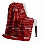 indiana hoosiers striped pattern red blanket top rated