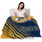 indiana pacers diagonal stripes blue blanket latest model