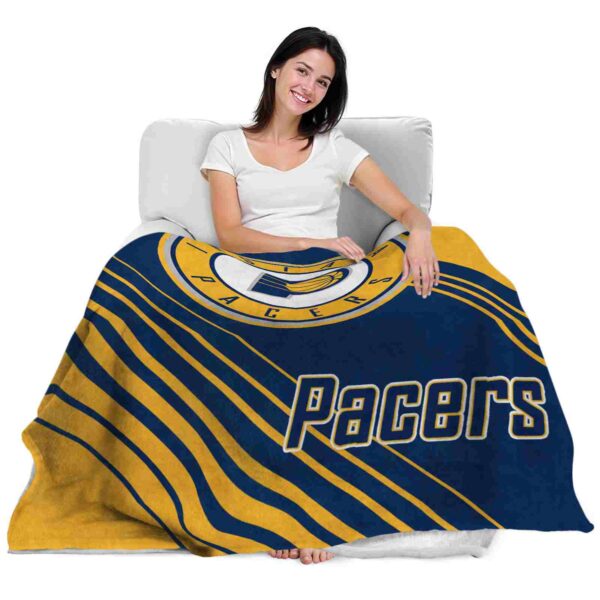 indiana pacers diagonal stripes blue blanket latest model