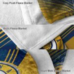 indiana pacers diagonal stripes blue blanket premium grade