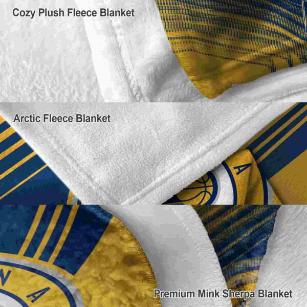 indiana pacers diagonal stripes blue blanket premium grade