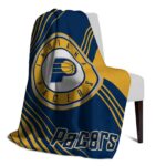 indiana pacers diagonal stripes blue blanket top rated