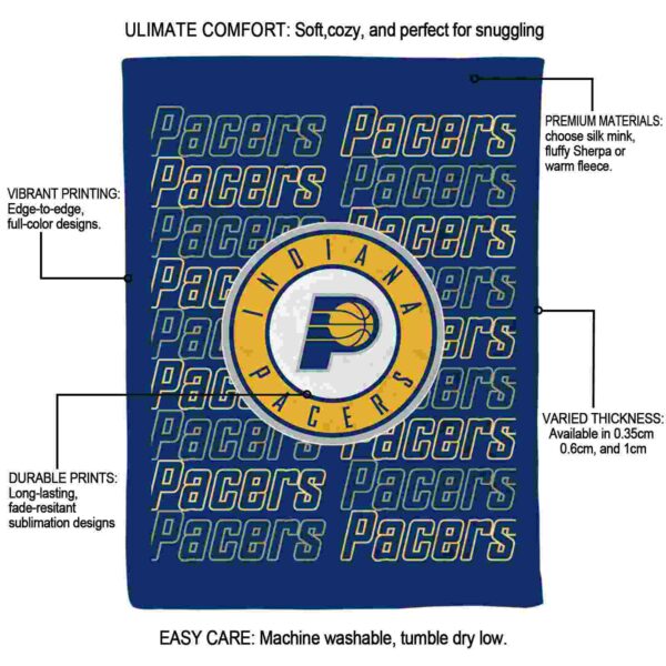 indiana pacers fan pride blue blanket new arrival