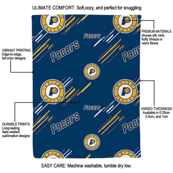 indiana pacers fan spirit blue blanket new arrival