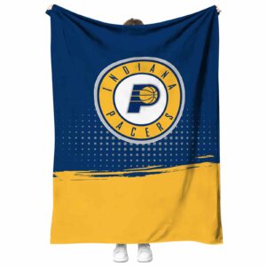 indiana pacers gradient dots blue blanket best selling