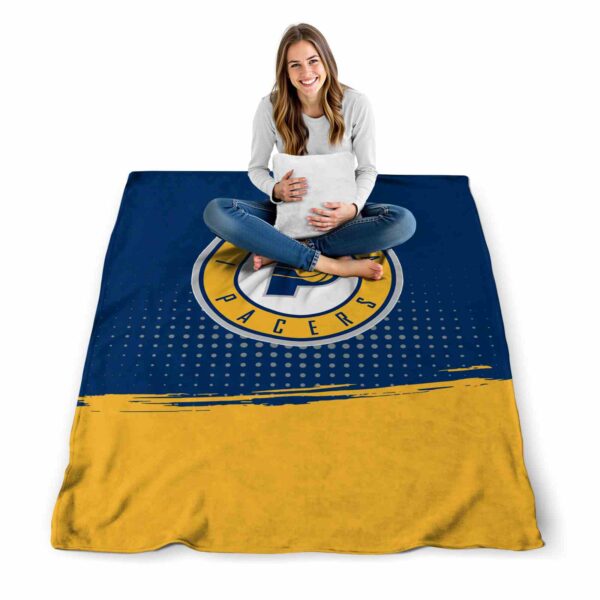 indiana pacers gradient dots blue blanket high quality