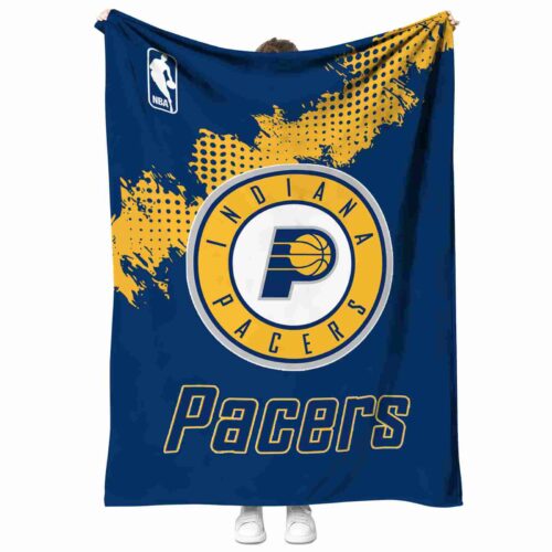 indiana pacers grunge texture blue blanket best selling