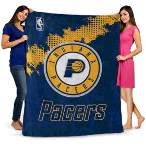 indiana pacers grunge texture blue blanket fashion forward