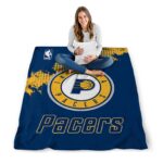 indiana pacers grunge texture blue blanket high quality