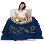 indiana pacers grunge texture blue blanket latest model