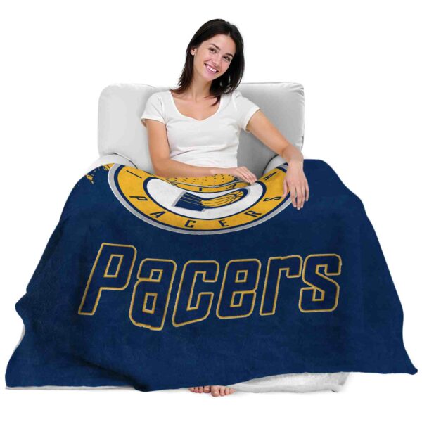 indiana pacers grunge texture blue blanket latest model