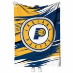 indiana pacers paint streaks blue white blanket best selling