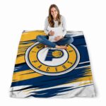 indiana pacers paint streaks blue white blanket best selling