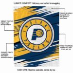 indiana pacers paint streaks blue white blanket best selling