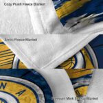 indiana pacers paint streaks blue white blanket best selling