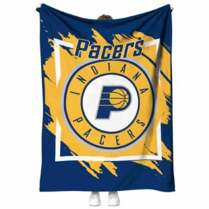 indiana pacers splatter effect blue blanket best selling