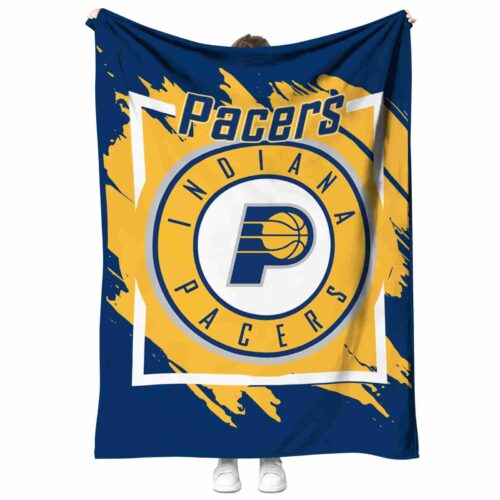 indiana pacers splatter effect blue blanket best selling