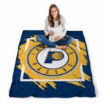 indiana pacers splatter effect blue blanket high quality