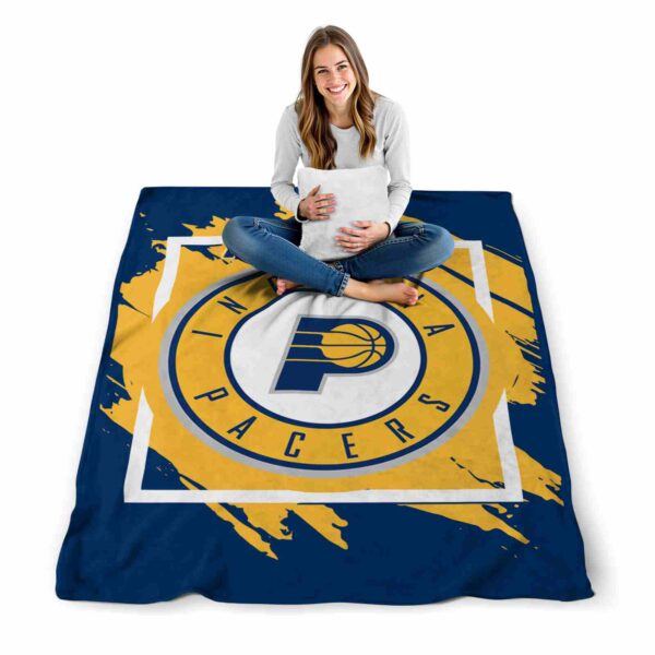 indiana pacers splatter effect blue blanket high quality