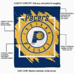 indiana pacers splatter effect blue blanket new arrival