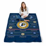 indiana pacers striped pattern blue blanket high quality