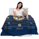 indiana pacers striped pattern blue blanket latest model