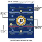 indiana pacers striped pattern blue blanket new arrival