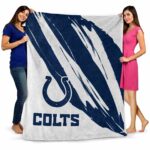 indianapolis colts brushstrokes blue white blanket fashion forward