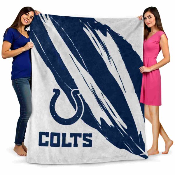 indianapolis colts brushstrokes blue white blanket fashion forward