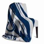 indianapolis colts brushstrokes blue white blanket top rated