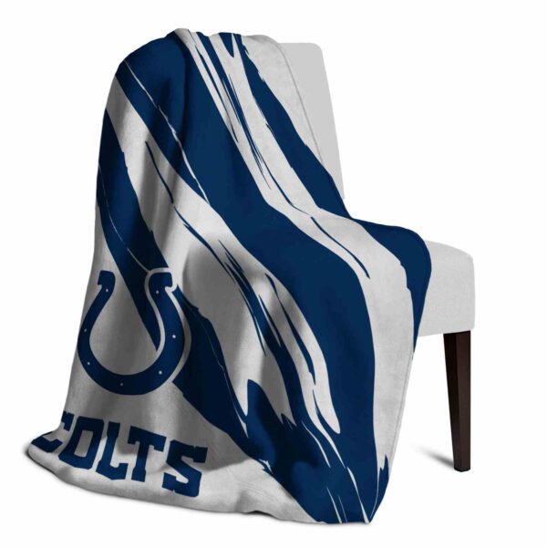 indianapolis colts brushstrokes blue white blanket top rated