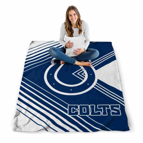 indianapolis colts diagonal stripes blue blanket high quality