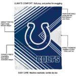 indianapolis colts diagonal stripes blue blanket new arrival
