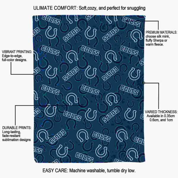 indianapolis colts diehard fans blue blanket new arrival