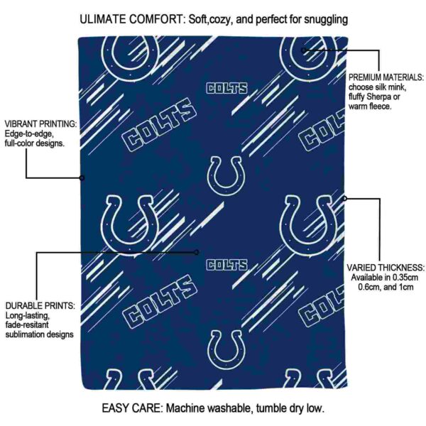indianapolis colts fan spirit blue blanket new arrival