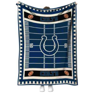 indianapolis colts football field blue blanket best selling
