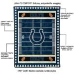indianapolis colts football field blue blanket best selling