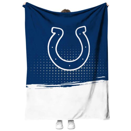 indianapolis colts gradient dots blue blanket best selling