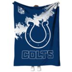 indianapolis colts grunge texture blue blanket best selling