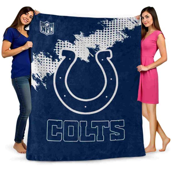 indianapolis colts grunge texture blue blanket fashion forward