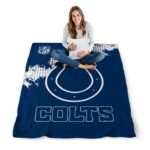 indianapolis colts grunge texture blue blanket high quality