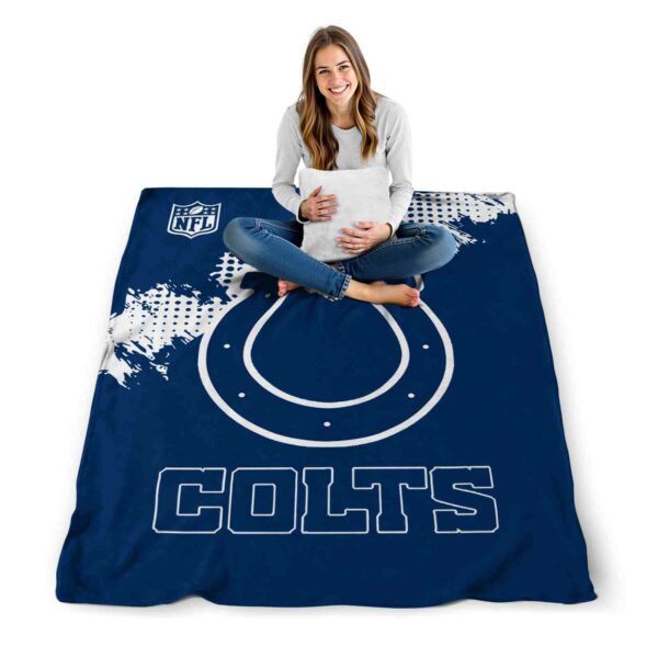 indianapolis colts grunge texture blue blanket high quality