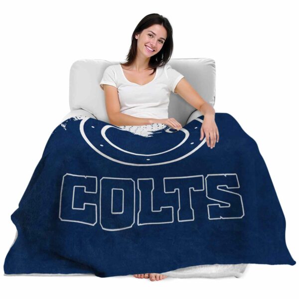 indianapolis colts grunge texture blue blanket latest model