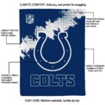 indianapolis colts grunge texture blue blanket new arrival