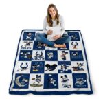 indianapolis colts mickey minnie blue white blanket high quality
